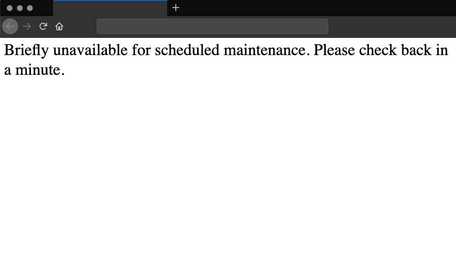 maintenance mode example