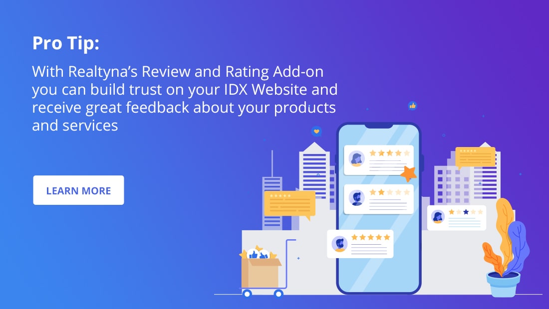 Realtyna's Review and Rating Add-on for Your IDX Website