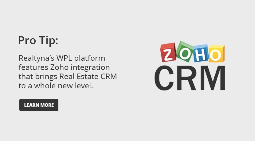 Realtyna's WPL Platform and ZOHO