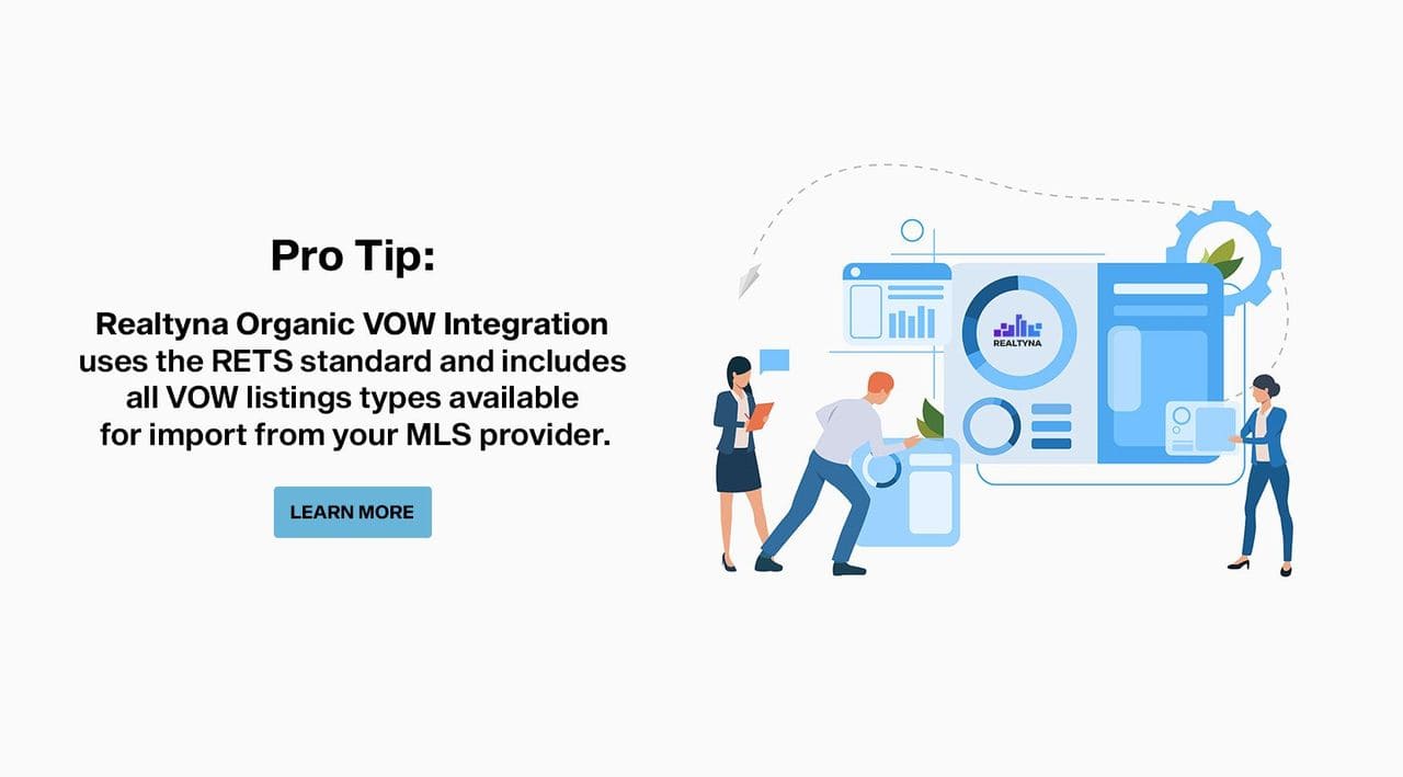 Realtyna's Organic VOW Integration