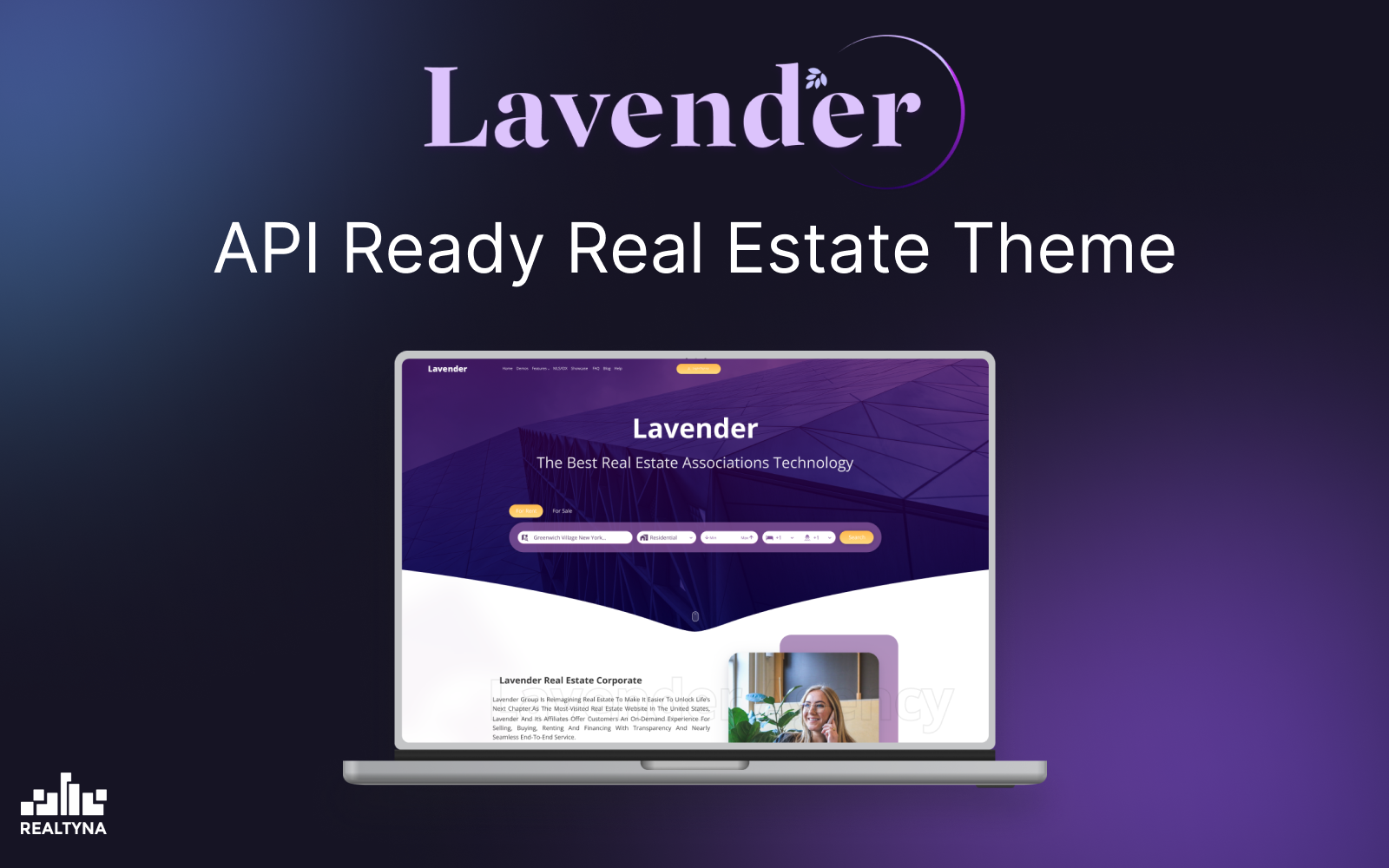 Lavender Theme - API-based real estate theme