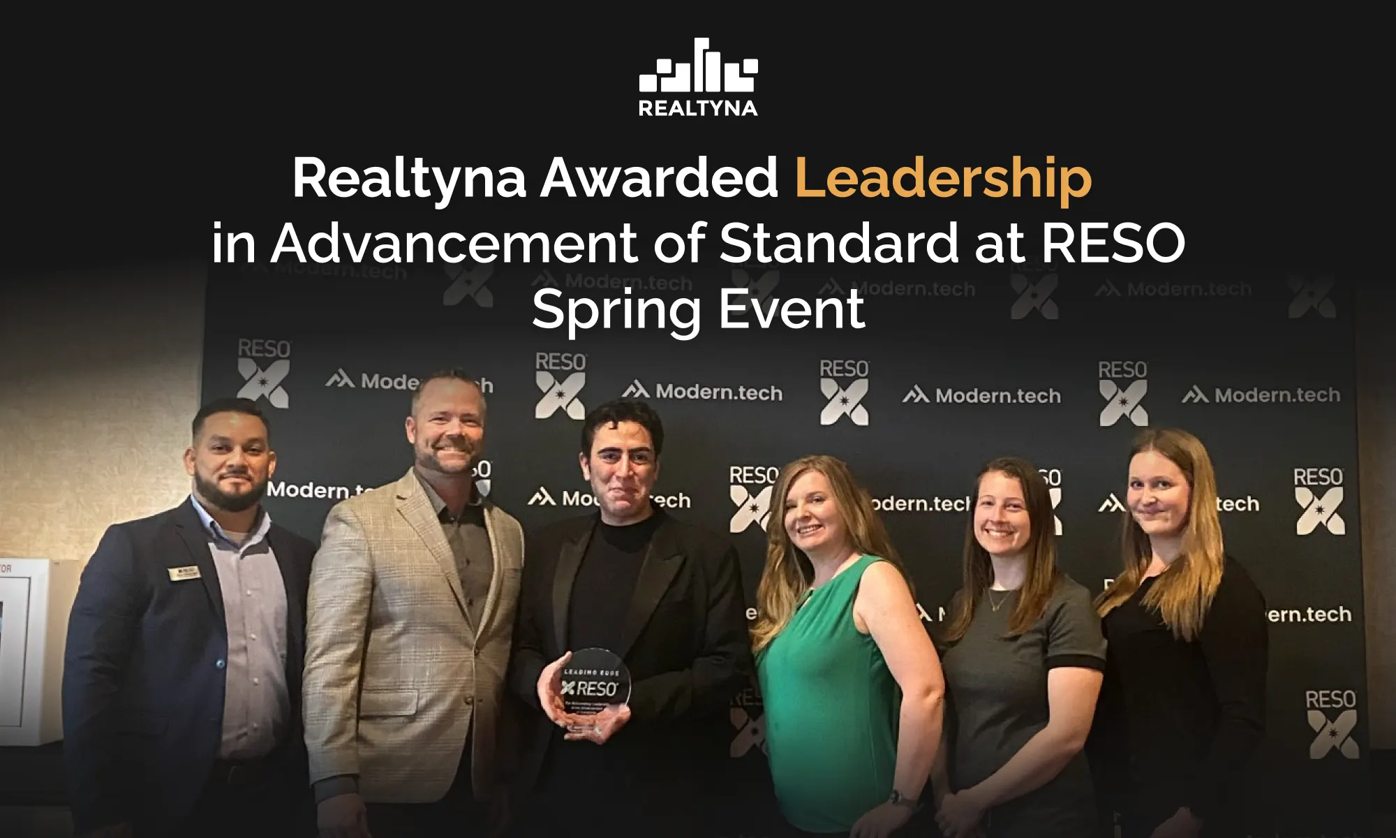 Realtyna Awarded Leadership in Advancement of Standard at RESO Spring Event