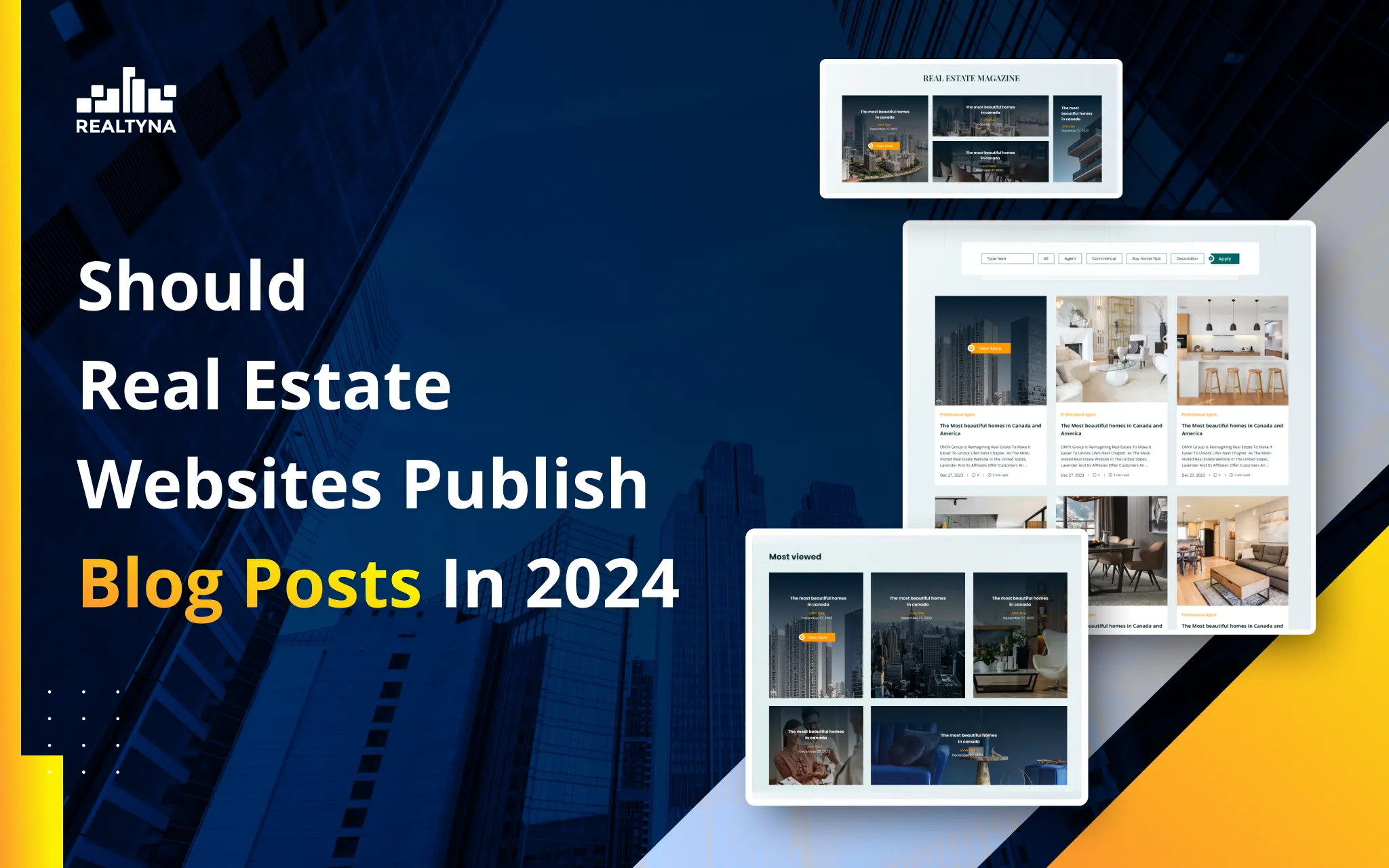 Should Real Estate Websites Publish Blog Posts In 2024